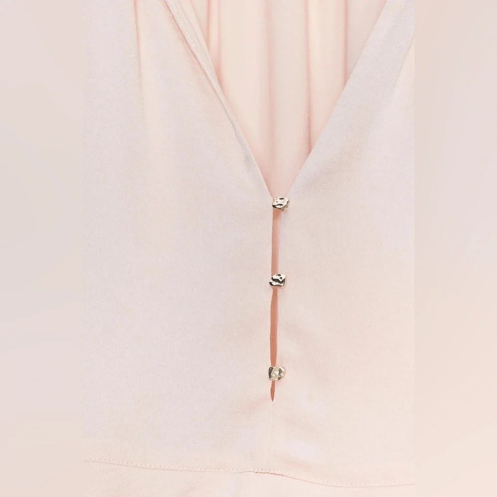 ZARA PINK RUFFLED BLOUSE SIZE M - Picture 7 of 9